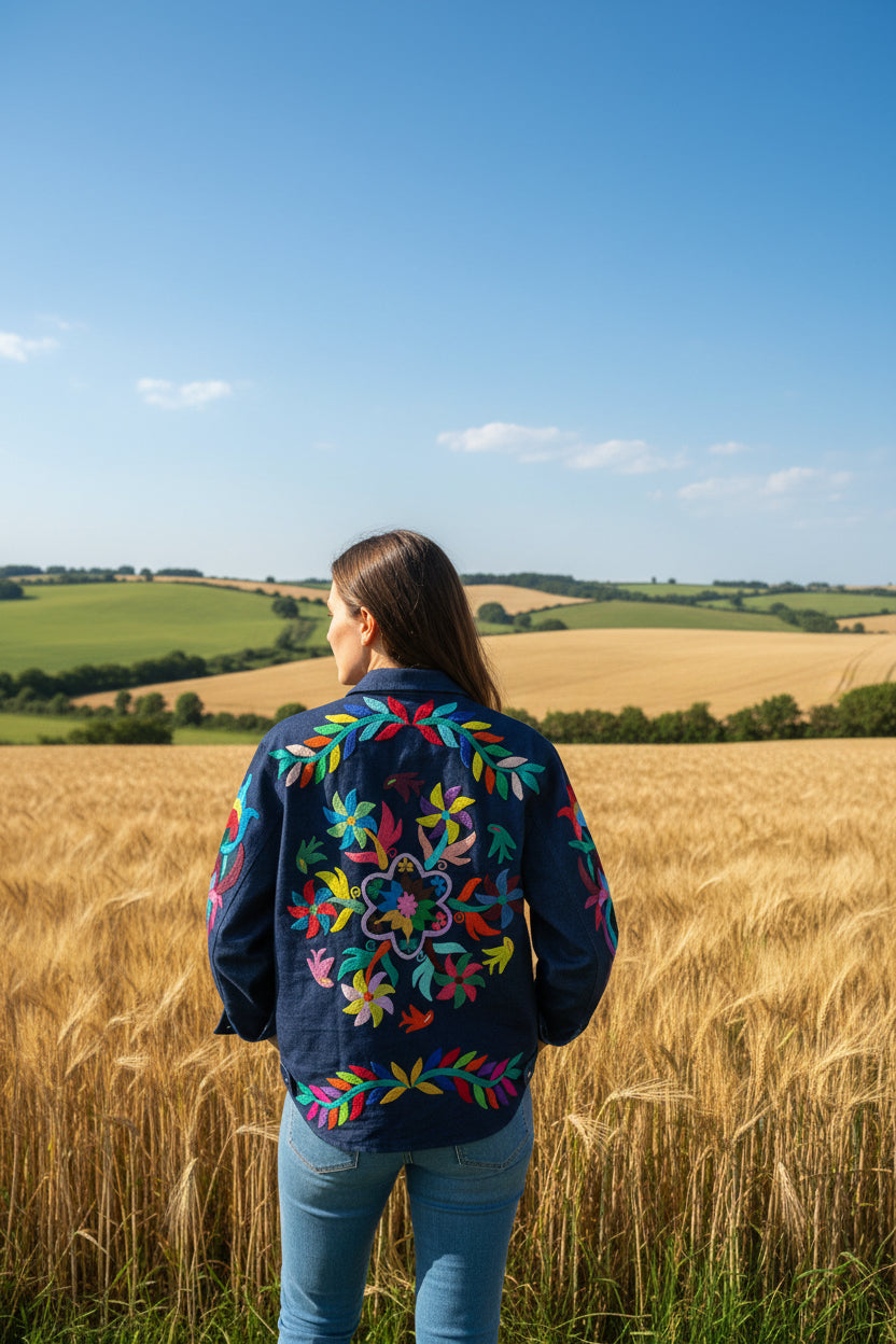 Denim Embroidered Jacket