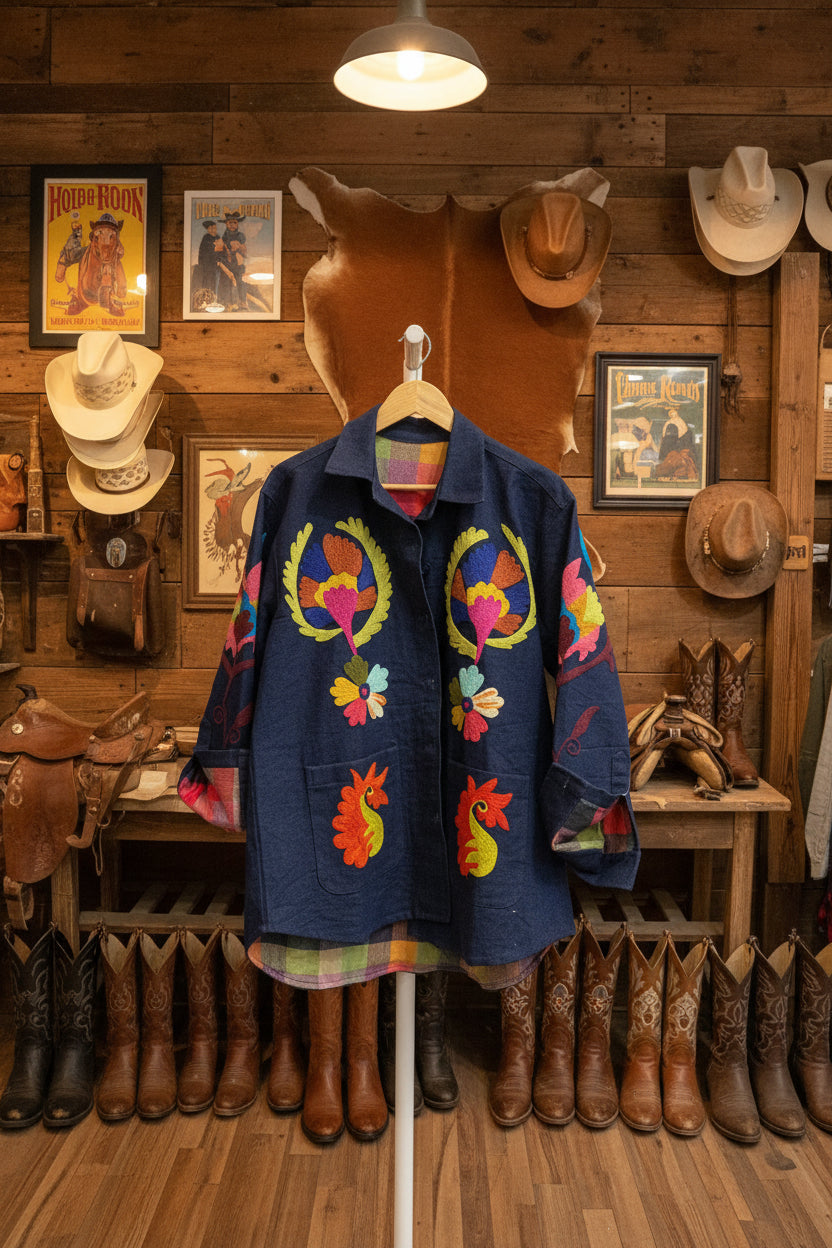 Denim Embroidered Jacket