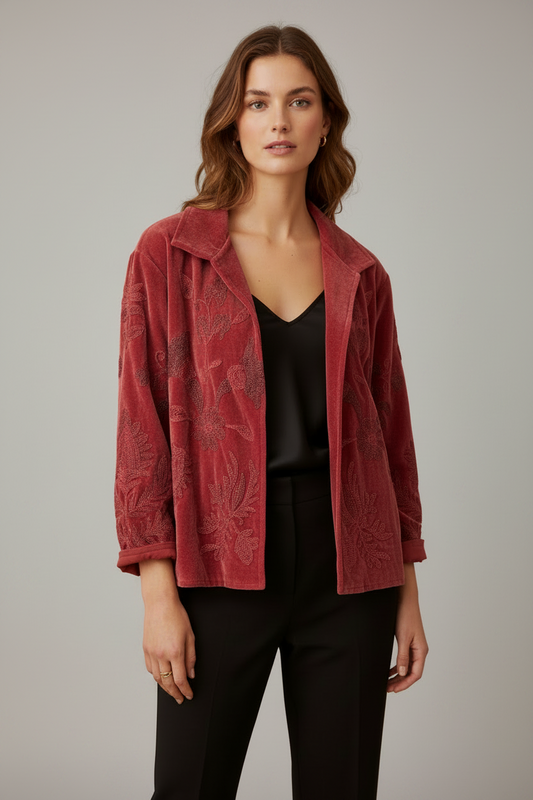 Velvet Jacket Rose Petal