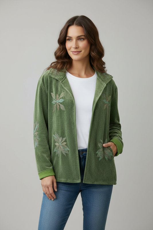 Velvet Jacket Sage Green