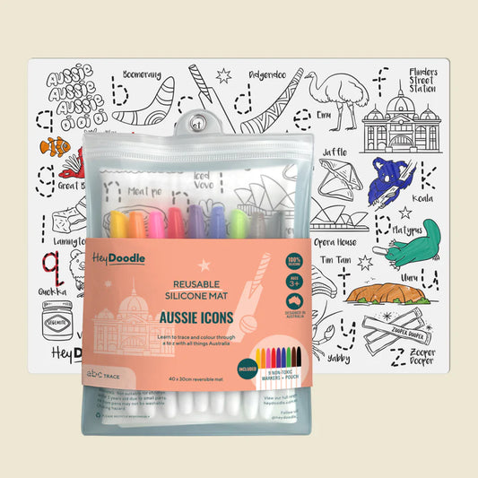 Aussie Icons Classic Colouring & Doodle Mat