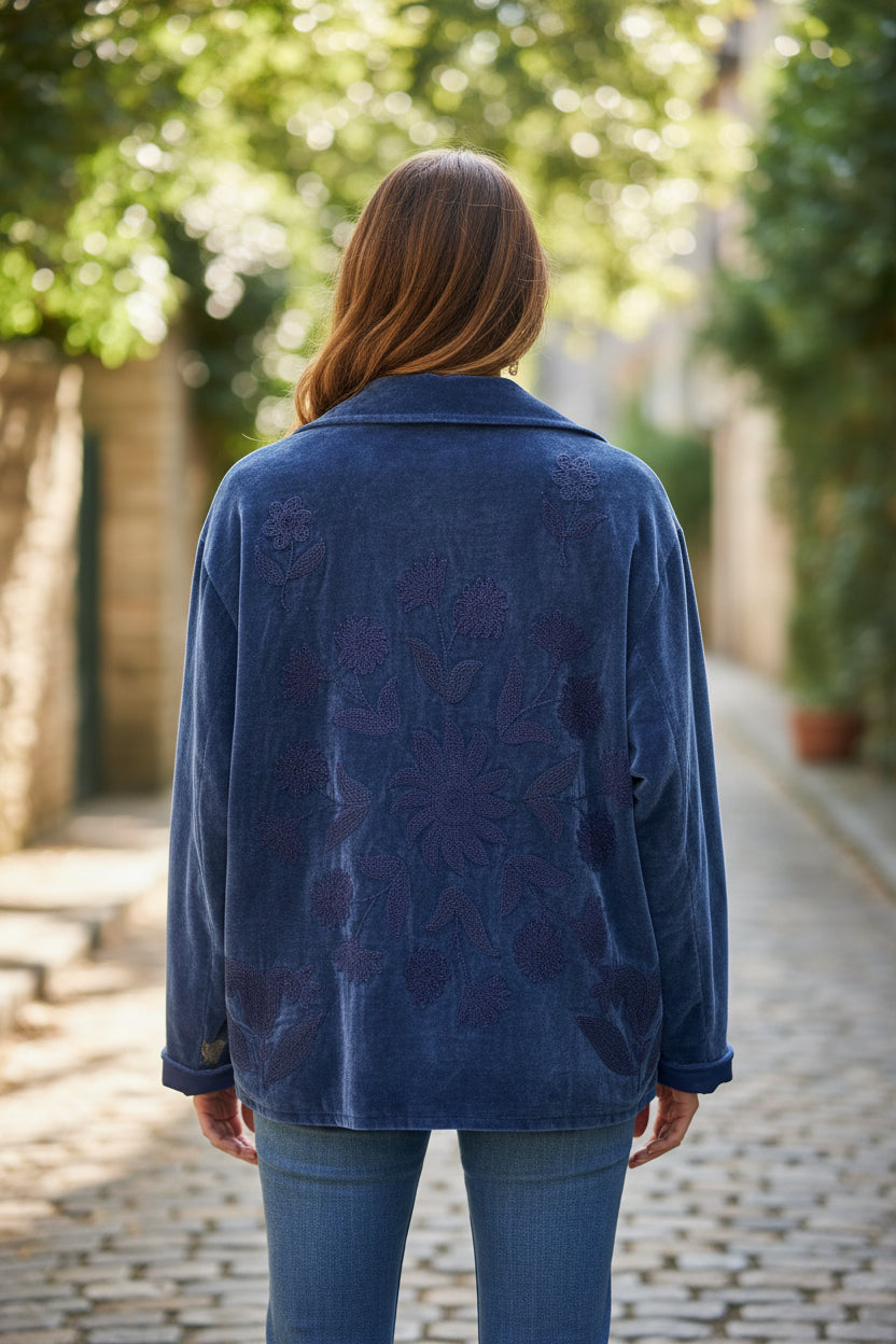 Velvet Jacket Royal Blue