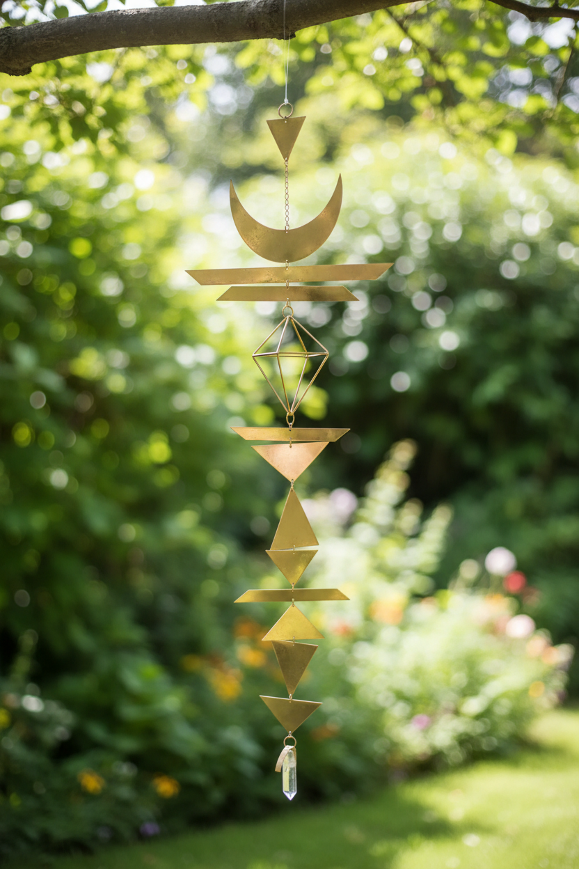Golden Pyramid Suncatcher