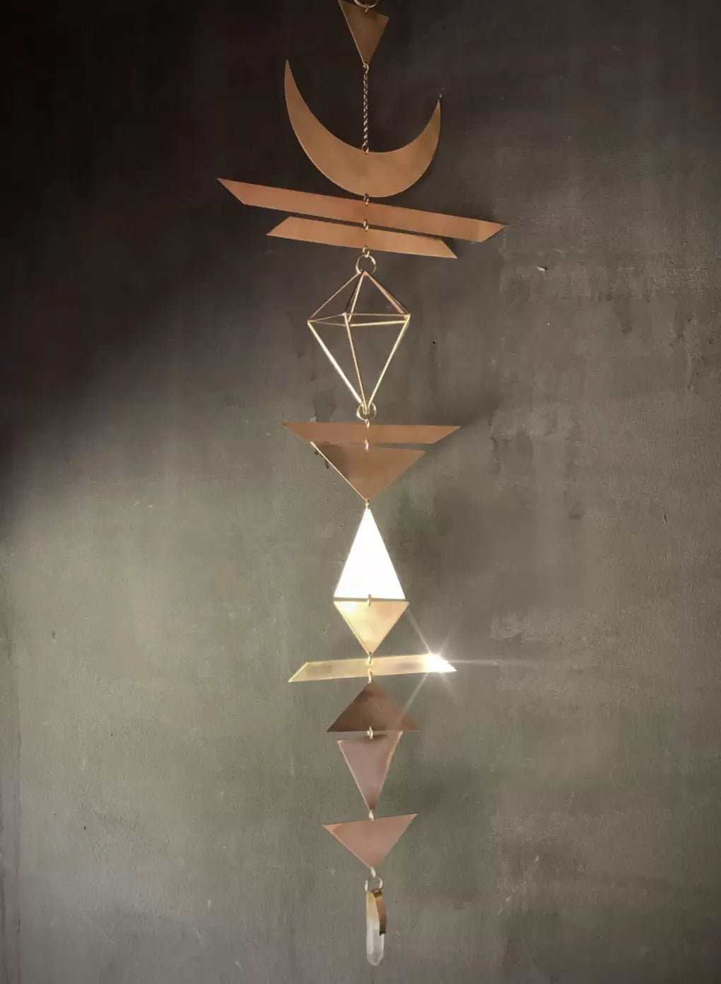 Golden Pyramid Suncatcher