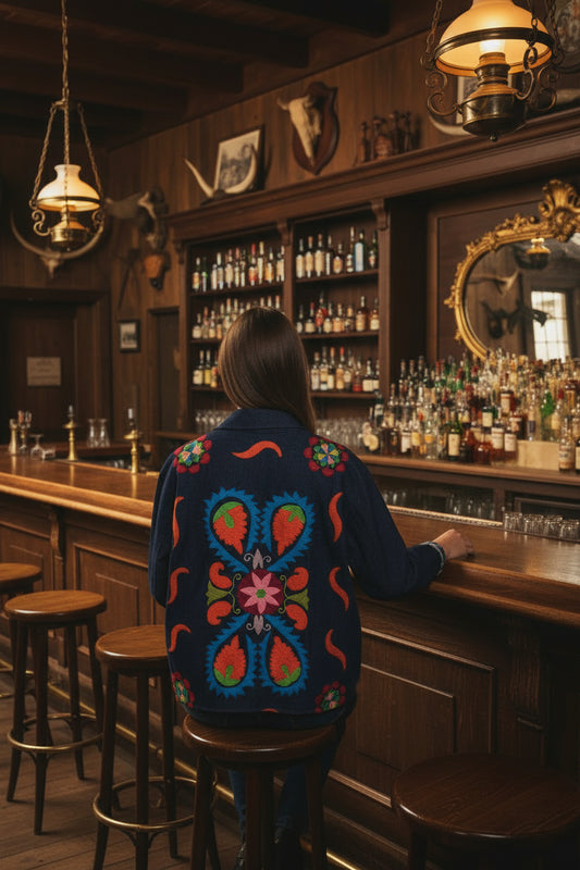 Denim Embroidered Jacket