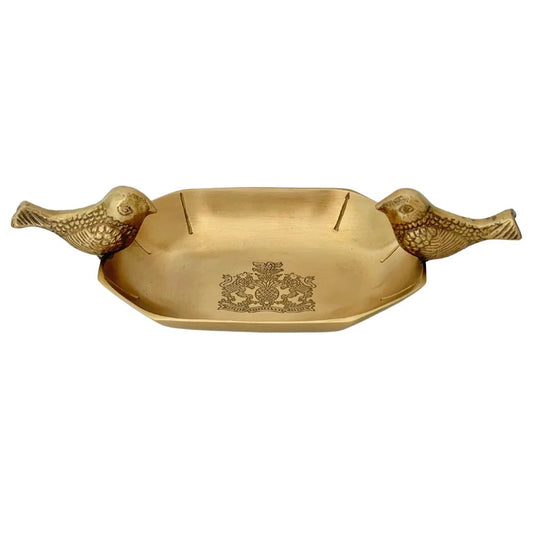 Este pajaro Brass Dish