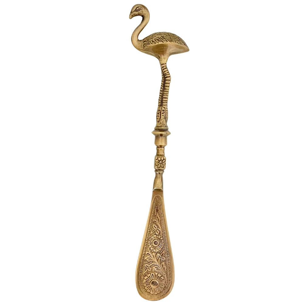 Brass Flamingo Shoe Horn