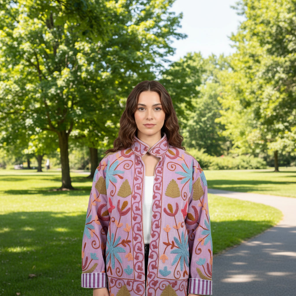 Aztec Leopard Velvet Jacket