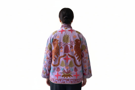 Aztec Leopard Velvet Jacket