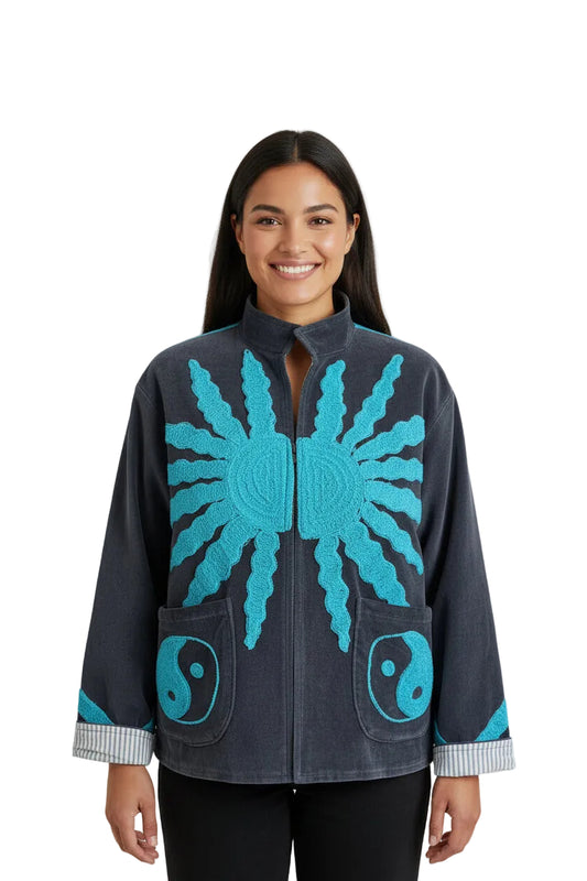 Ying Yang Velvet Jacket