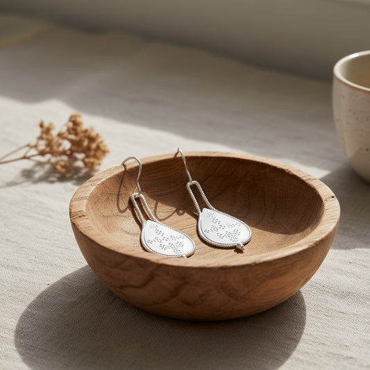 Nahla Earrings Silver Plated