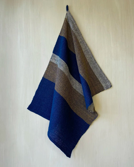 Tea Towel Dark Indigo & Cinnamon