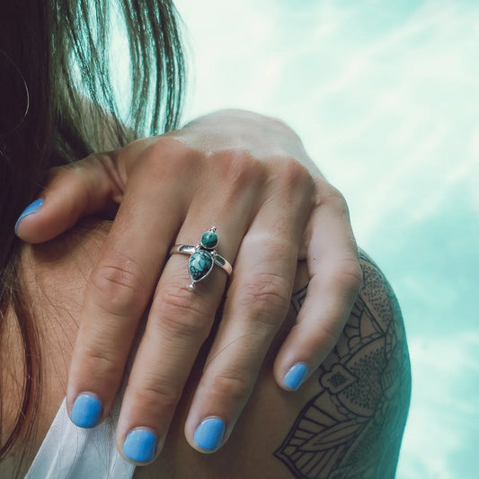 Turquoise Droplets Ring image 1