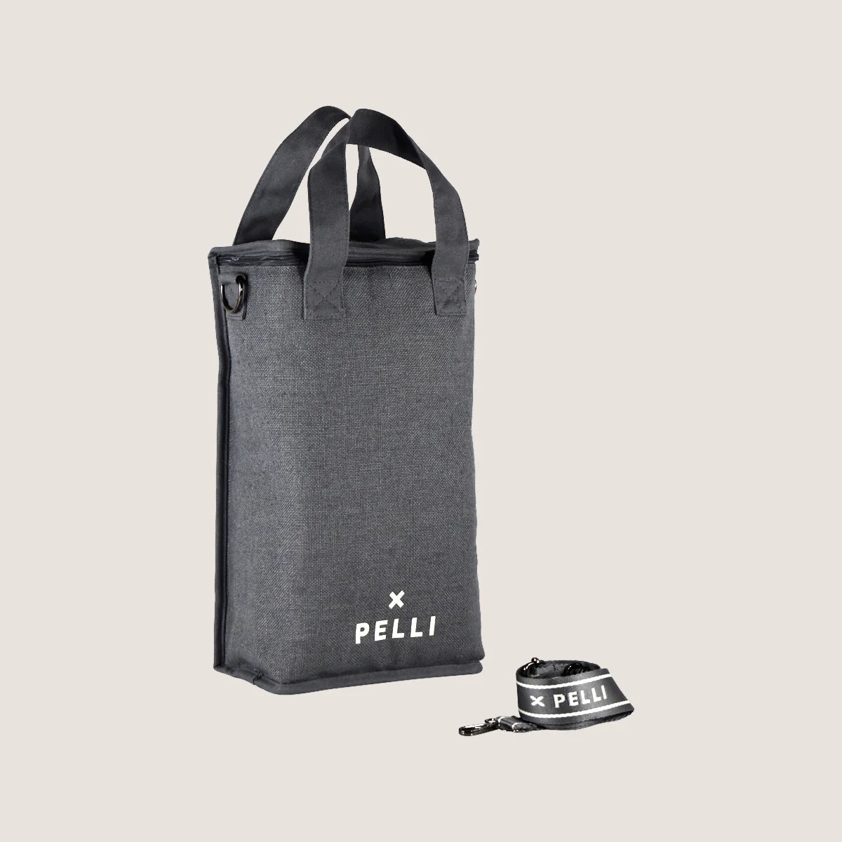 On the Grapevine Jute Wine Cooler Bag - Charcoal Grey image 0