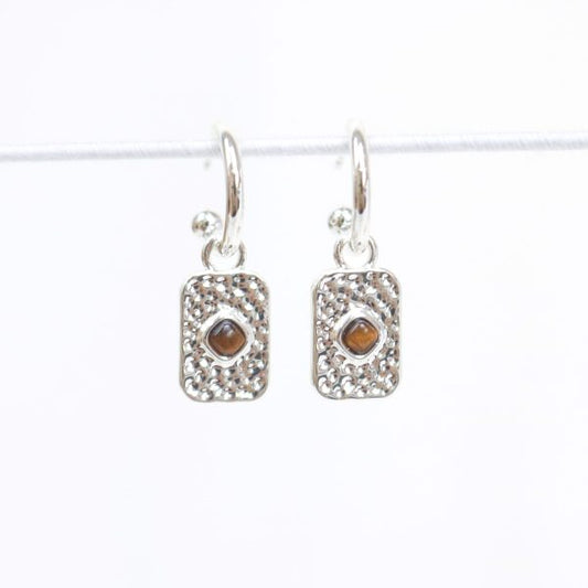 Courage Earrings in Silver image 0
