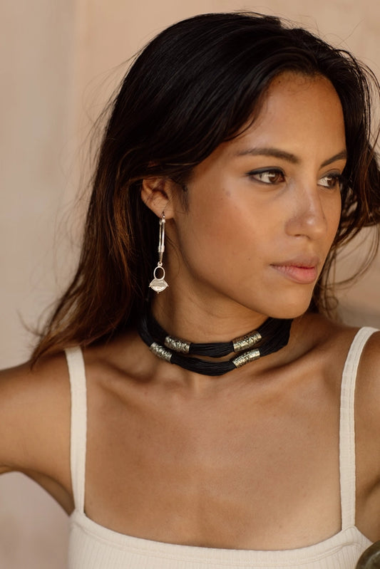 Large Aalia Hoops Silver Plated