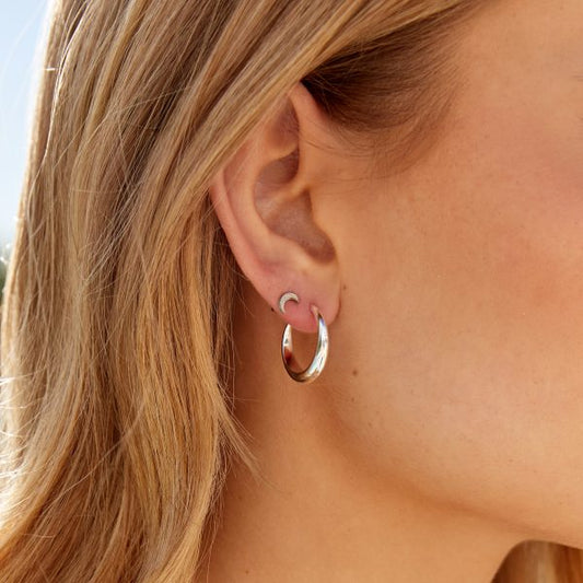 Inca Hoops in Silver image 1