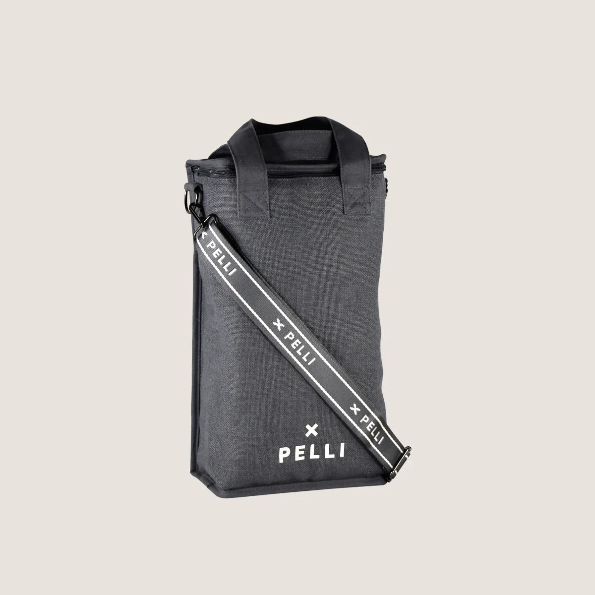 On the Grapevine Jute Wine Cooler Bag - Charcoal Grey image 2