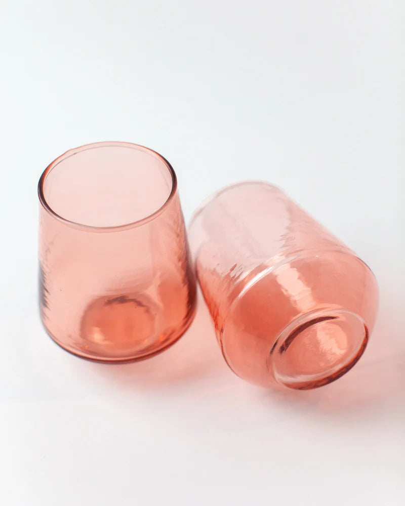 Pair of Hammered Glass Tumblers image 0