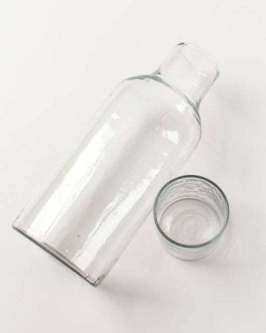 Handblown Hammered Glass Carafe image 0