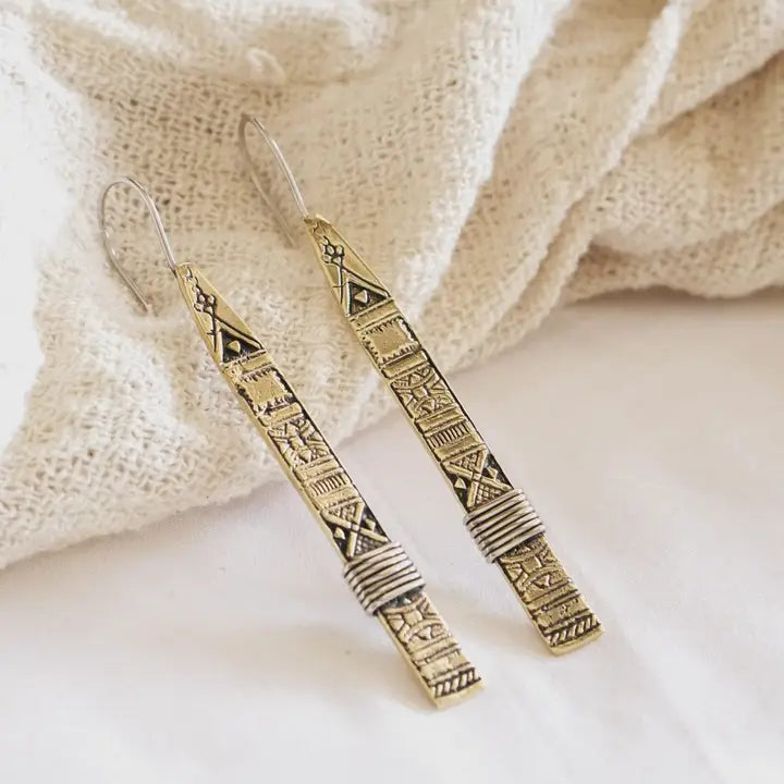 The Bahati Earrings - Brass