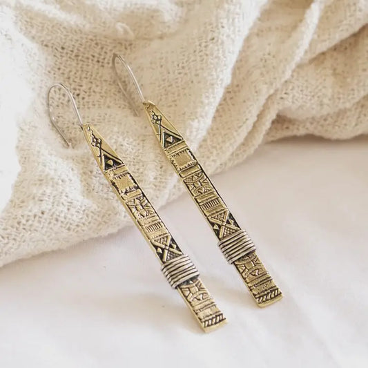 The Bahati Earrings - Brass