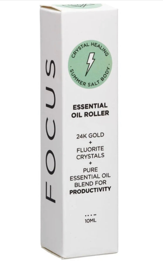Focus - Crystal infused essential oil roller 10ML image 3