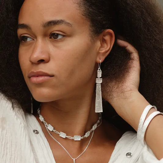 Ayana Earrings - Silver Plated