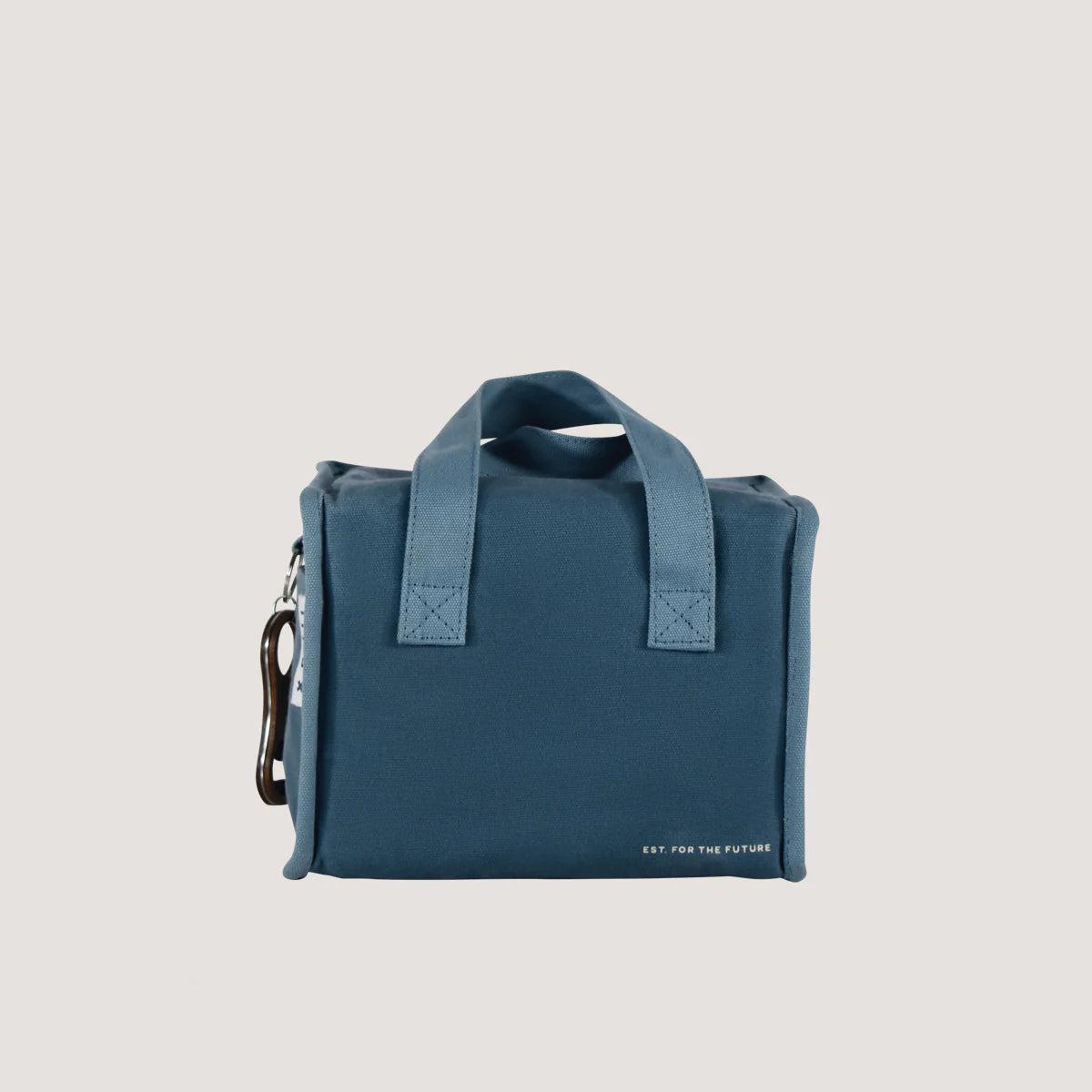 Lunch Squared Waxed Canvas Square Lunch Bag - Dusty Blue image 2