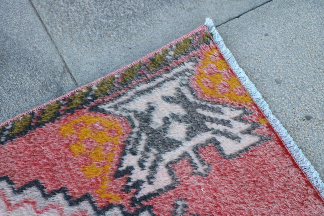 Vintage Turkish Oushak Rug/ Mat 48cm x 81cm image 4