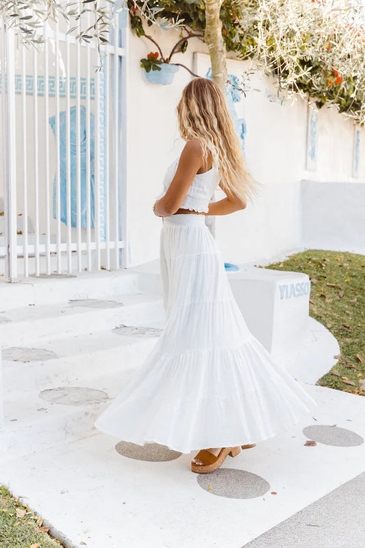 Flora Maxi Skirt - White image 1