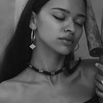 Kya Hoop Earrings - White Brass