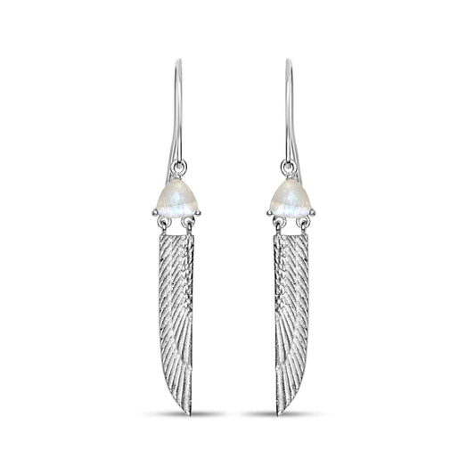 The Wings Silver & Rainbow Moonstone image 0