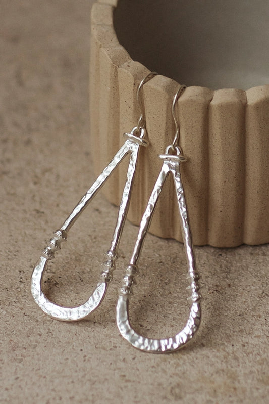 Zuri Earrings White Brass